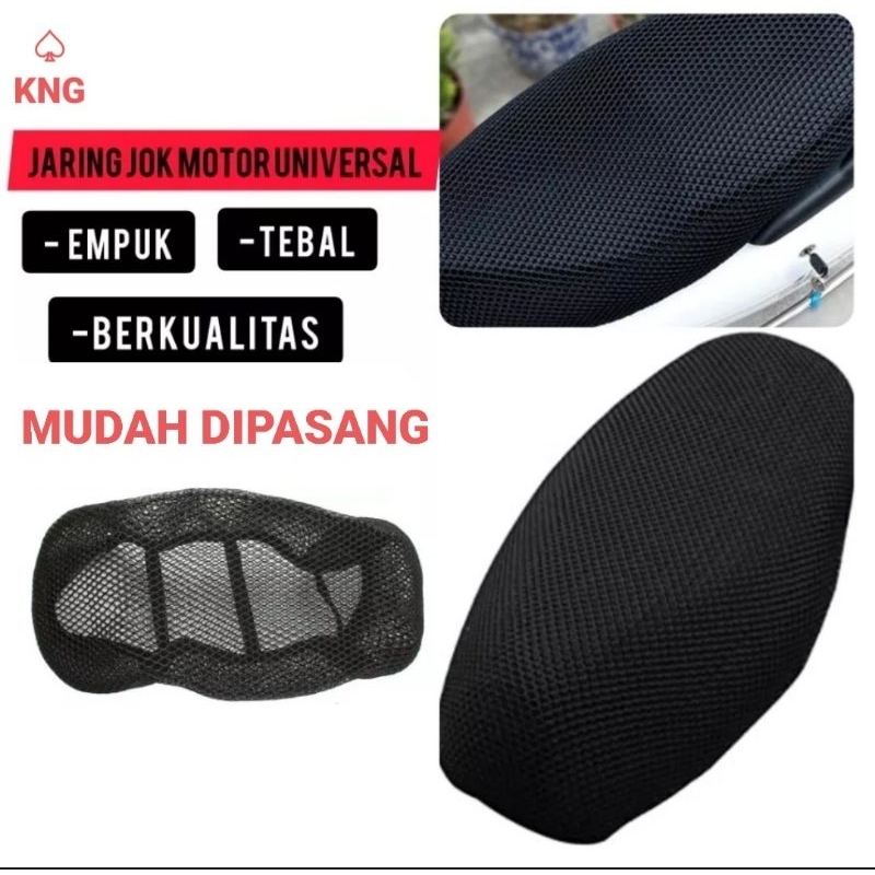 Cover Jaring Jok Sepeda Motor Anti Panas &amp; Melindungi Dari Cakaran Kucing Model Universal Size M L XL XXL