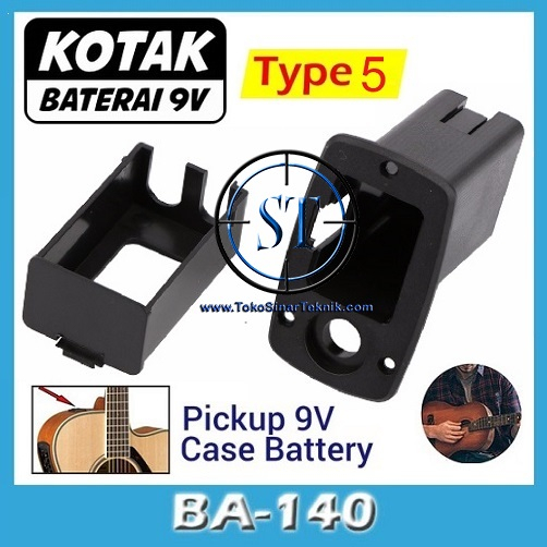 Holder Box Battery Pickup Bass Gitar Ukulele Aktif Akustik Kotak Baterai 9V Case Cover Preamp BA-140-L Type 5