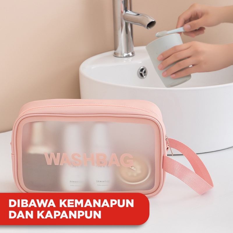 TAS KOSMETIK PORTABLE | TAS PERALATAN MANDI POUCH ORGANIZER TAS TRAVEL