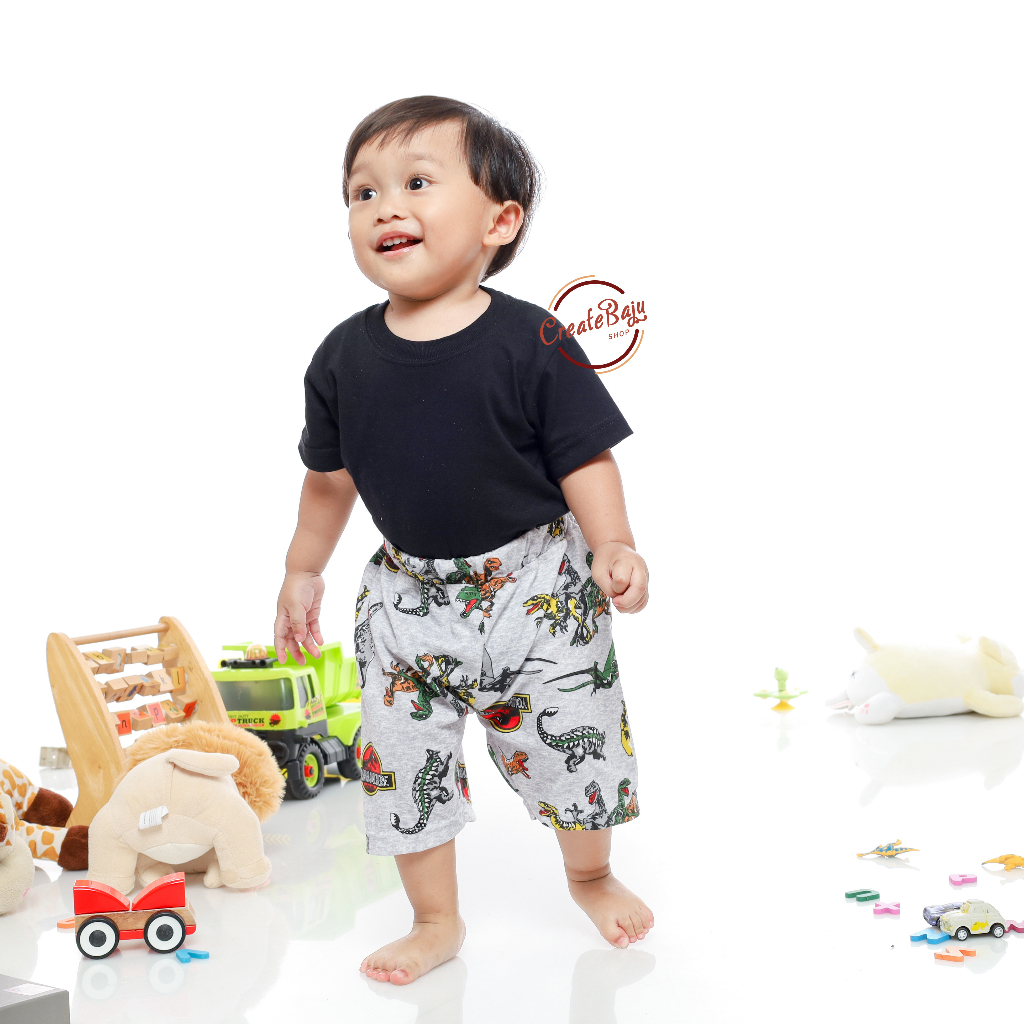 CELANA PENDEK ANAK PRINTING JURRASIC CELANA SANTAI ANAK LAKI 1-5 TAHUN FASHION