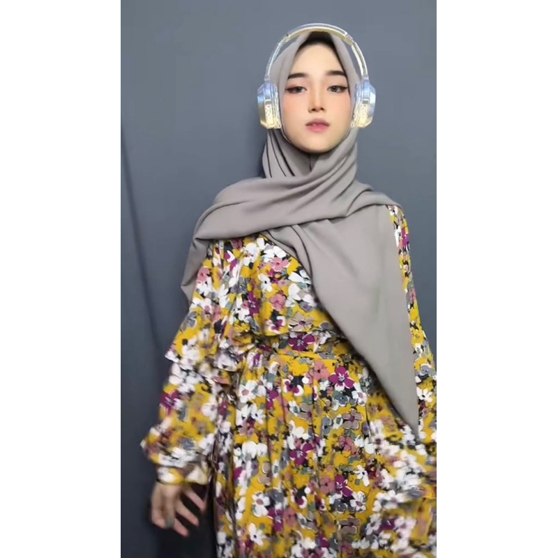 GAMIS BUNGA KEKINIAN, Gamis motif terbaru