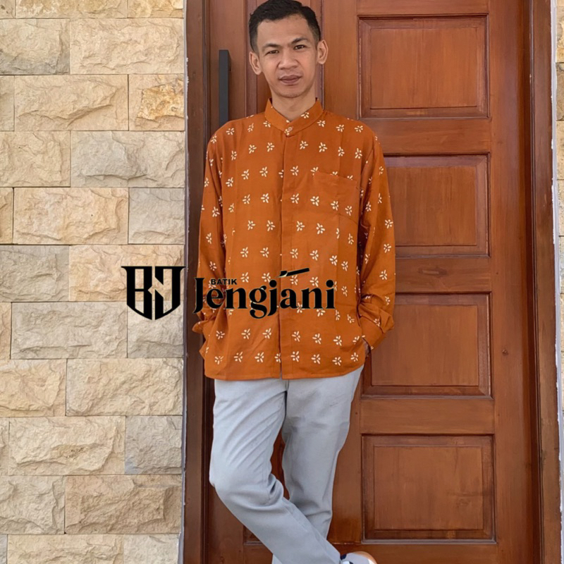 Kemeja Pria Jumputan Shibori Handmade Original Lengan Panjang | Kemeja Melati | Teknik Handmade Bukan Printing