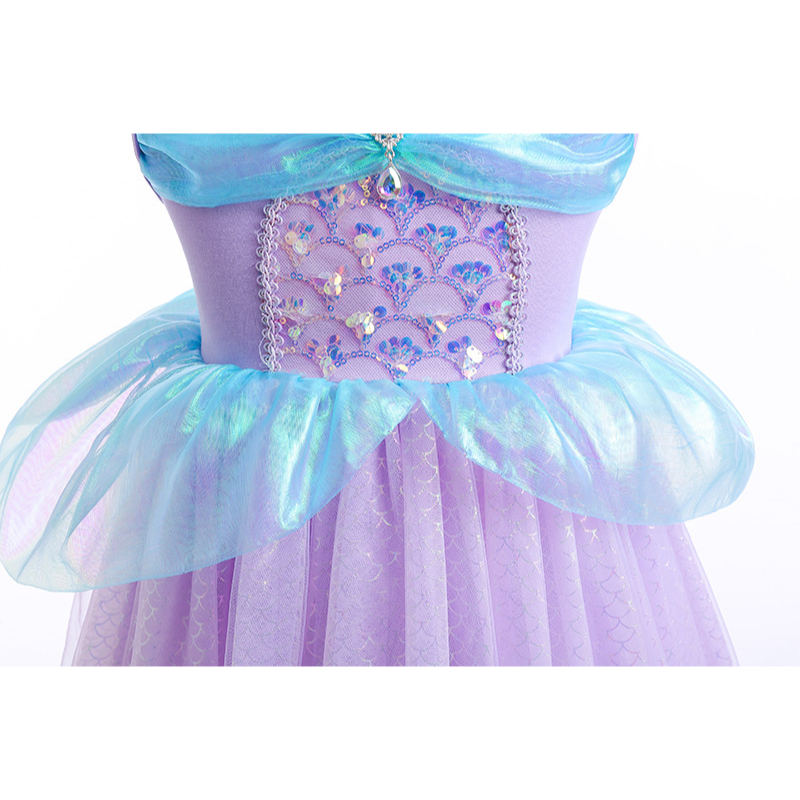 BAJU DRESS ANAK PEREMPUAN ARIEL MERMAID COSTUMER DRESS PRINCESS COSPLAY