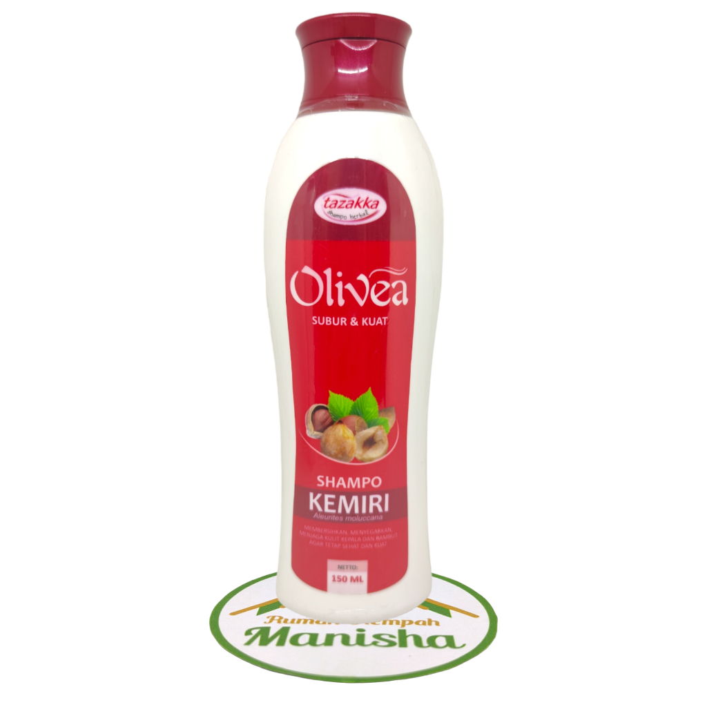 Shampo Kemiri Herbal Olivea Tazakka Penumbuh Rambut / Penghitam Rambut / Atasi Rambut Rontok 150ml