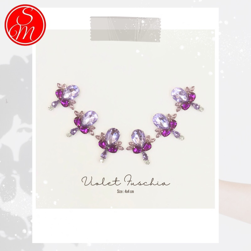 Payet Rangkai Leher Pinggang Lengan Jilbab Kaftan Instan/payet rangkai/mutiara rangkai/payet leher/p