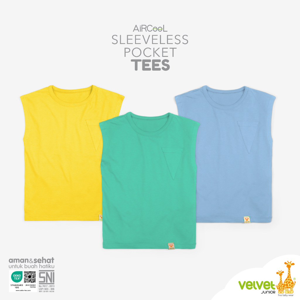 Velvet Junior Kaos Anak Laki-Laki - Sleeveless Pocket Tees - Florida Keys