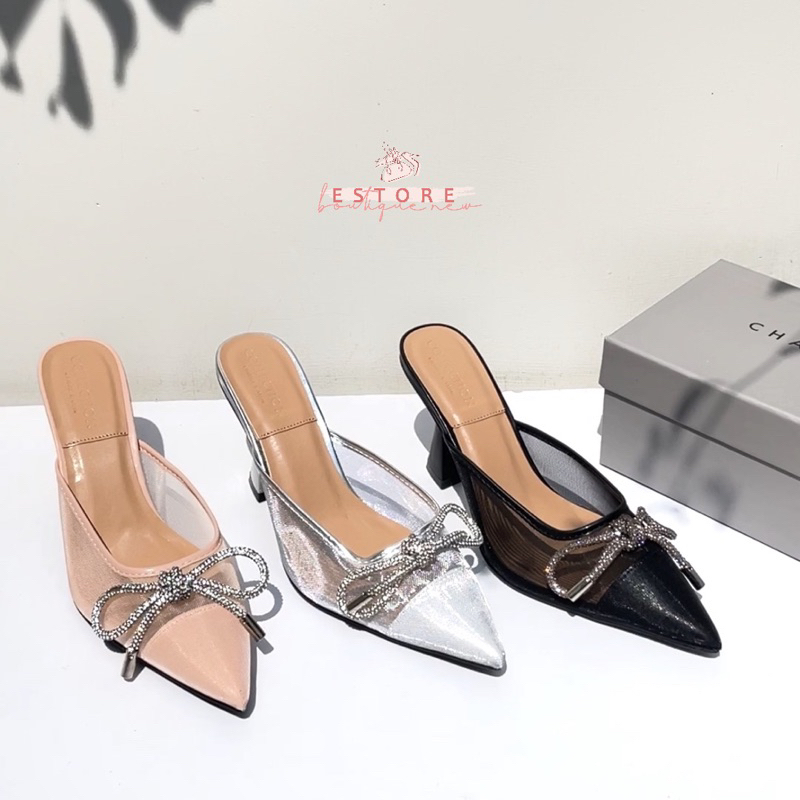 Sandal Heels Wanita Tie Blink Mules