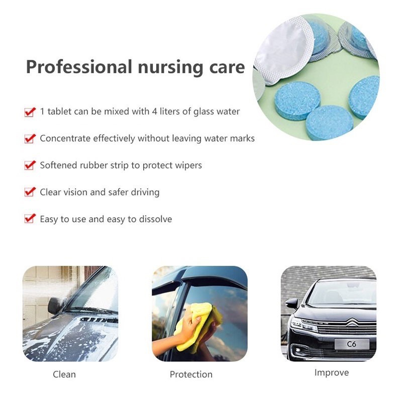 【10PCS】Pembersih Kaca Mobil/Sabun Kaca Jamur Air Anti Glass Care &amp; Water Repellents Mobil