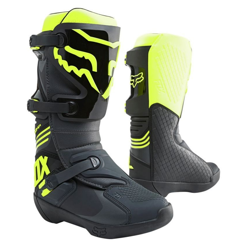 SEPATU TRAIL FOX RACING COMP BOOT [BLK/YLW]