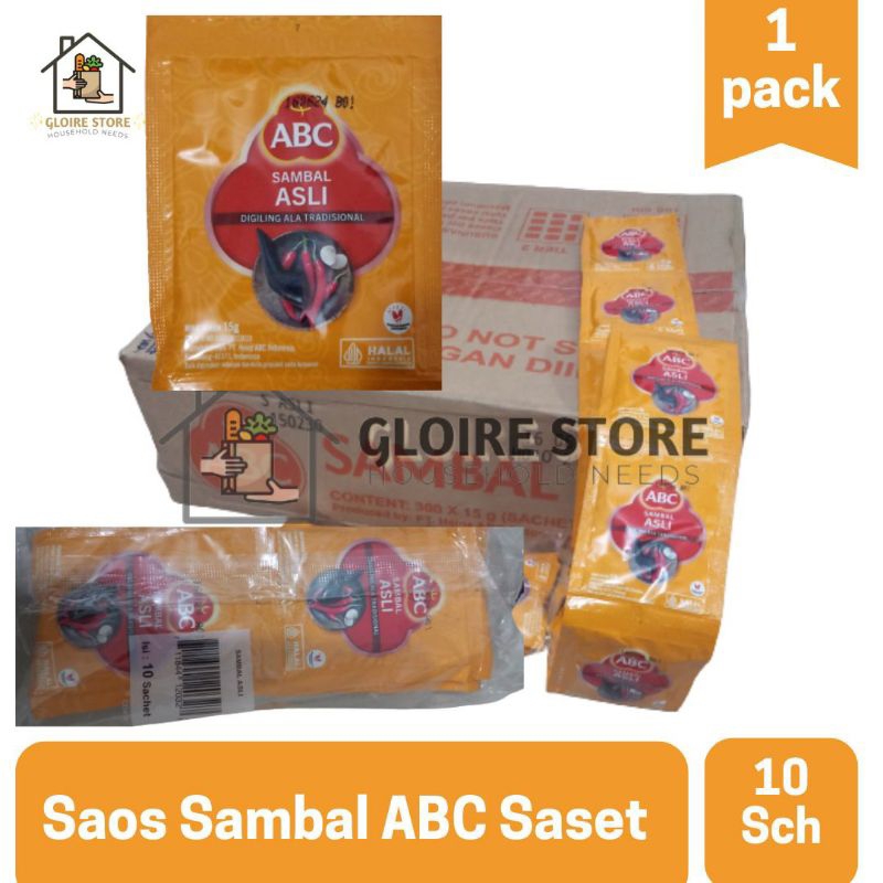 

Saos Sambal ABC 1 PACK: 10 Sachet × 15g (YLN/W)