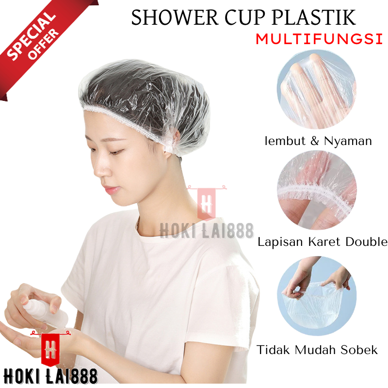 [HKL] PENUTUP MAKAN PLASTIK KARET / SHOWER CUP PLASTIK SEKALI PAKAI / TOPI MANDI TRANSPARAN / KANTONG PENUTUP MAKANAN BUAH DAN SAYURAN