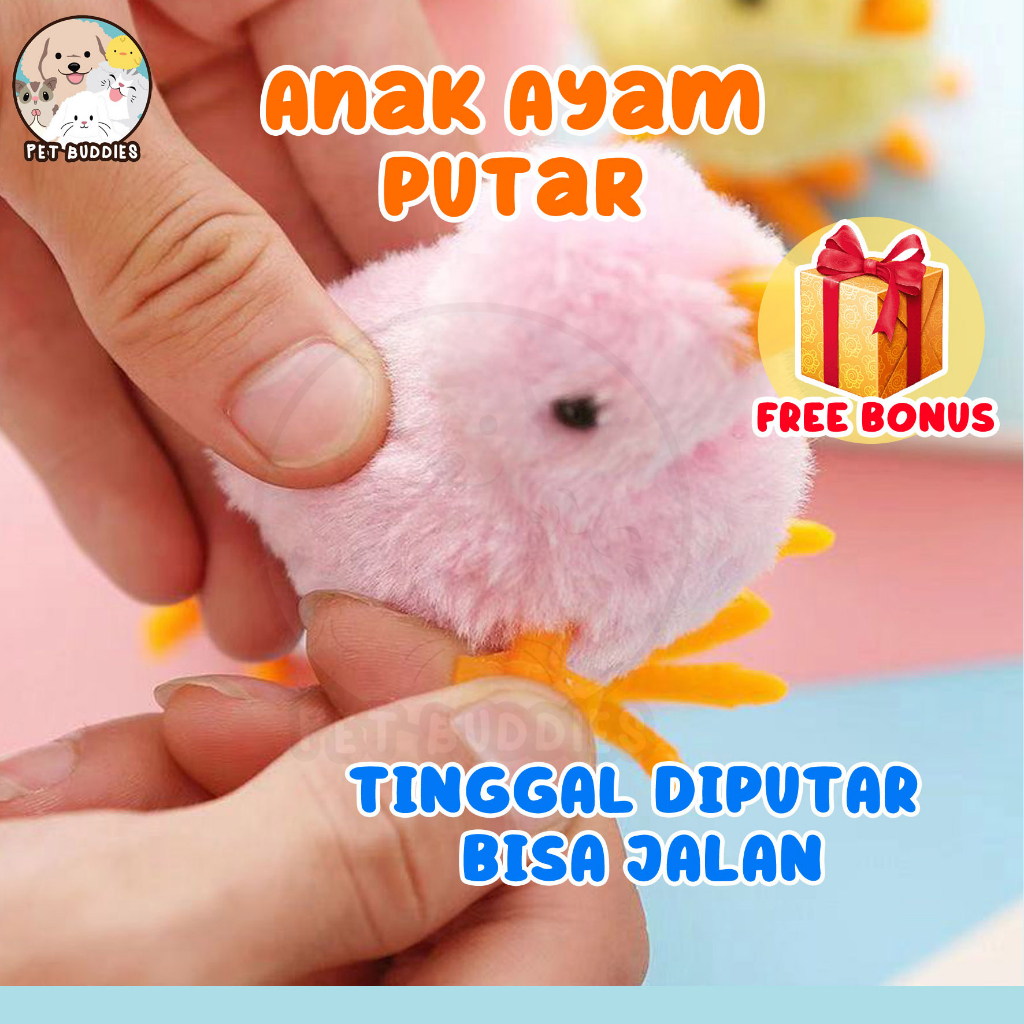 Mainan Kucing Anak Ayam Putar Lucu Cat Toy Doll