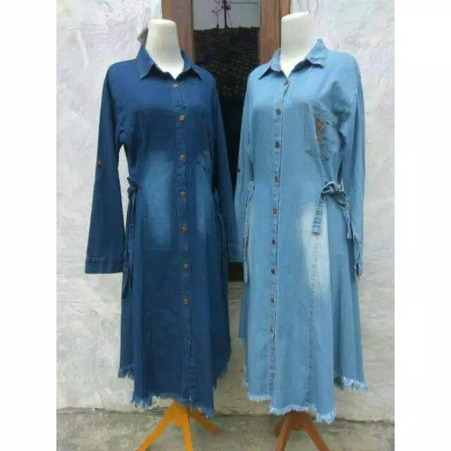 DETA ATASAN / TUNIK IMPORT / LEVITA TUNIK JEANS PREMIUM HQ / Tunik Jumbo / Tunik Busui