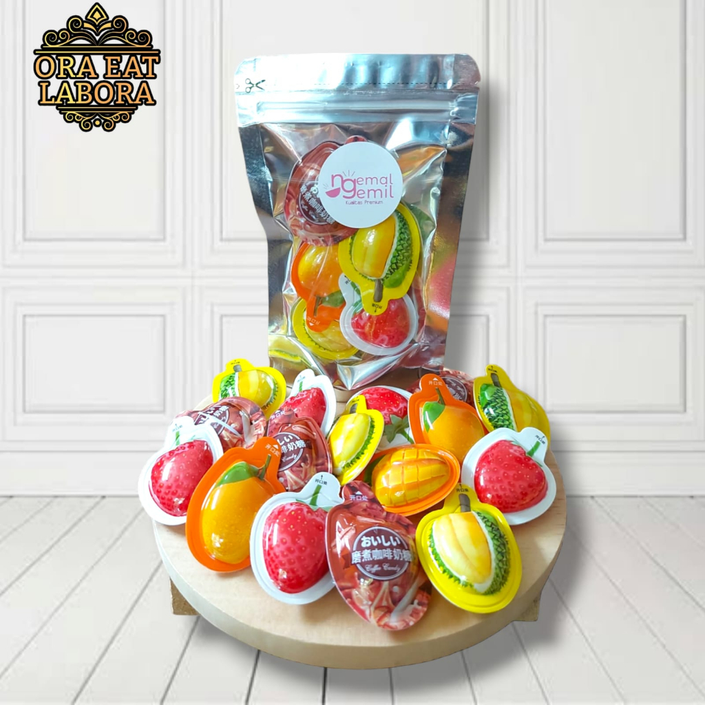 

Permen 3D Viral Buah 3D Series Mix Durian Stroberi Kopi Mangga Candy Kualitas Premium - Ora Eat Labora