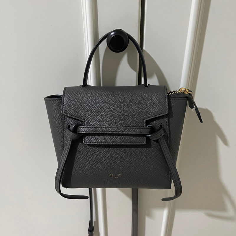 Celine Pico Belt Bag in Grey