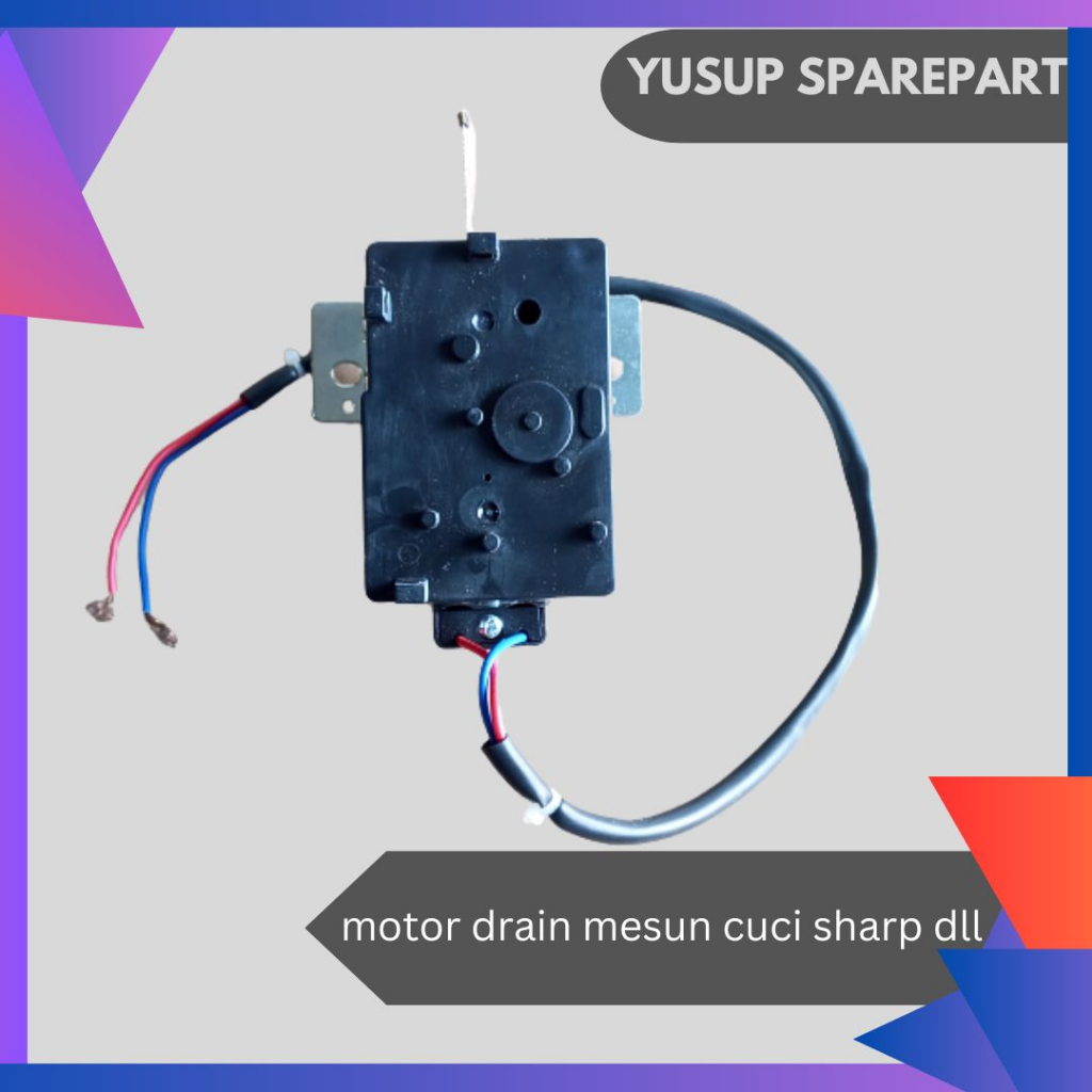 MOTOR DRAIN MESIN CUCI 1 TABUNG SHARP, MOTOR PEMBUANGAN MESIN CUCI SHARP