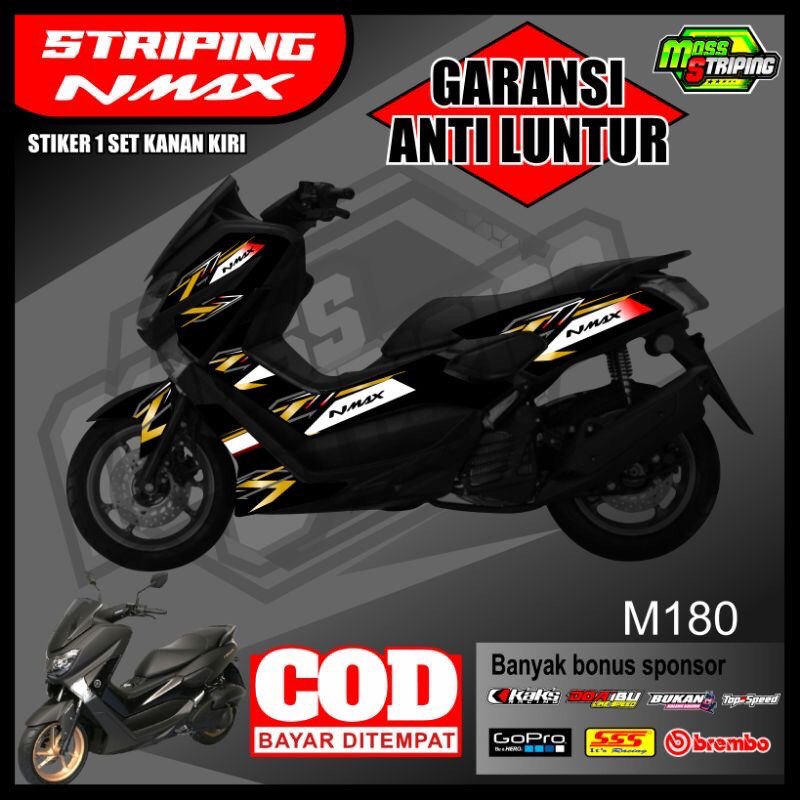 Stiker Semi Full Nmax Old NMAX LAMA KODE M180 Striping nmax old list variasi nmax lama keren motif l