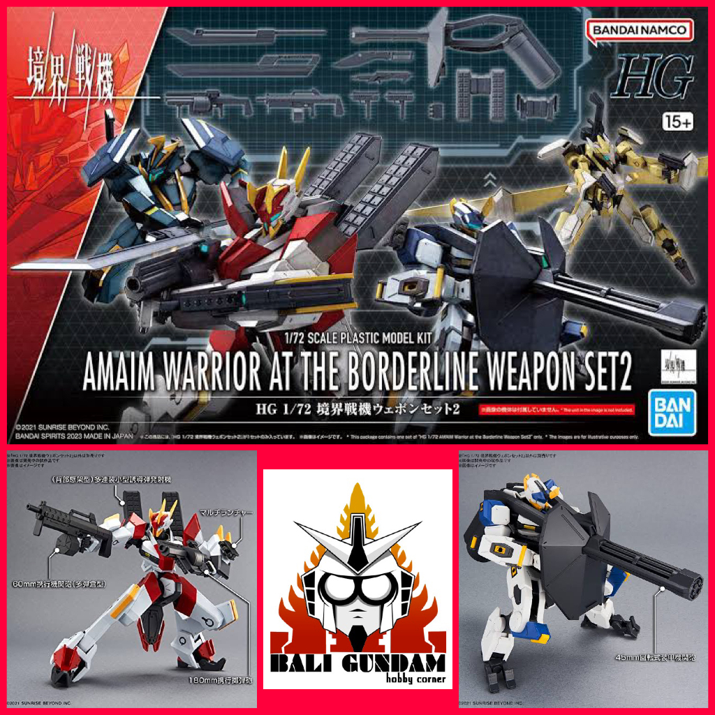 KYOUKAI SENKI HG 1/72 AMAIM WARRIOR AT THE BORDERLINE WEAPON SET 2 Bali Gundam Hobby Corner Bandai O