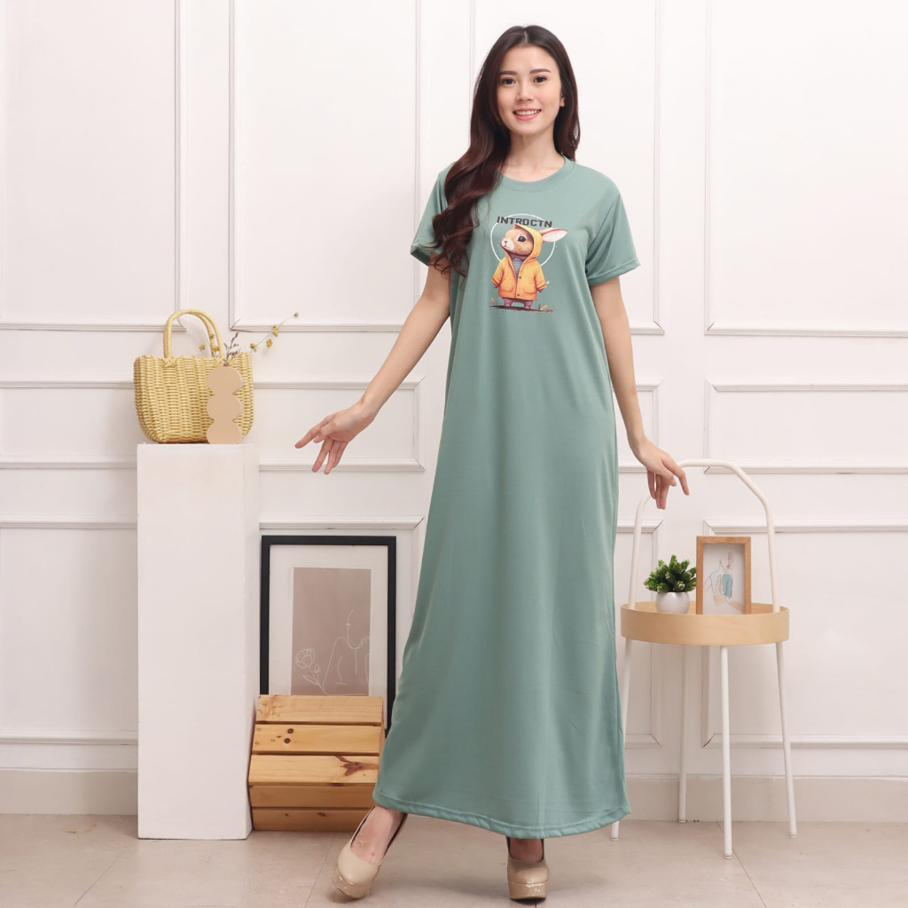 LONG DRESS GAMIS TANGAN PENDEK BABYTERRY