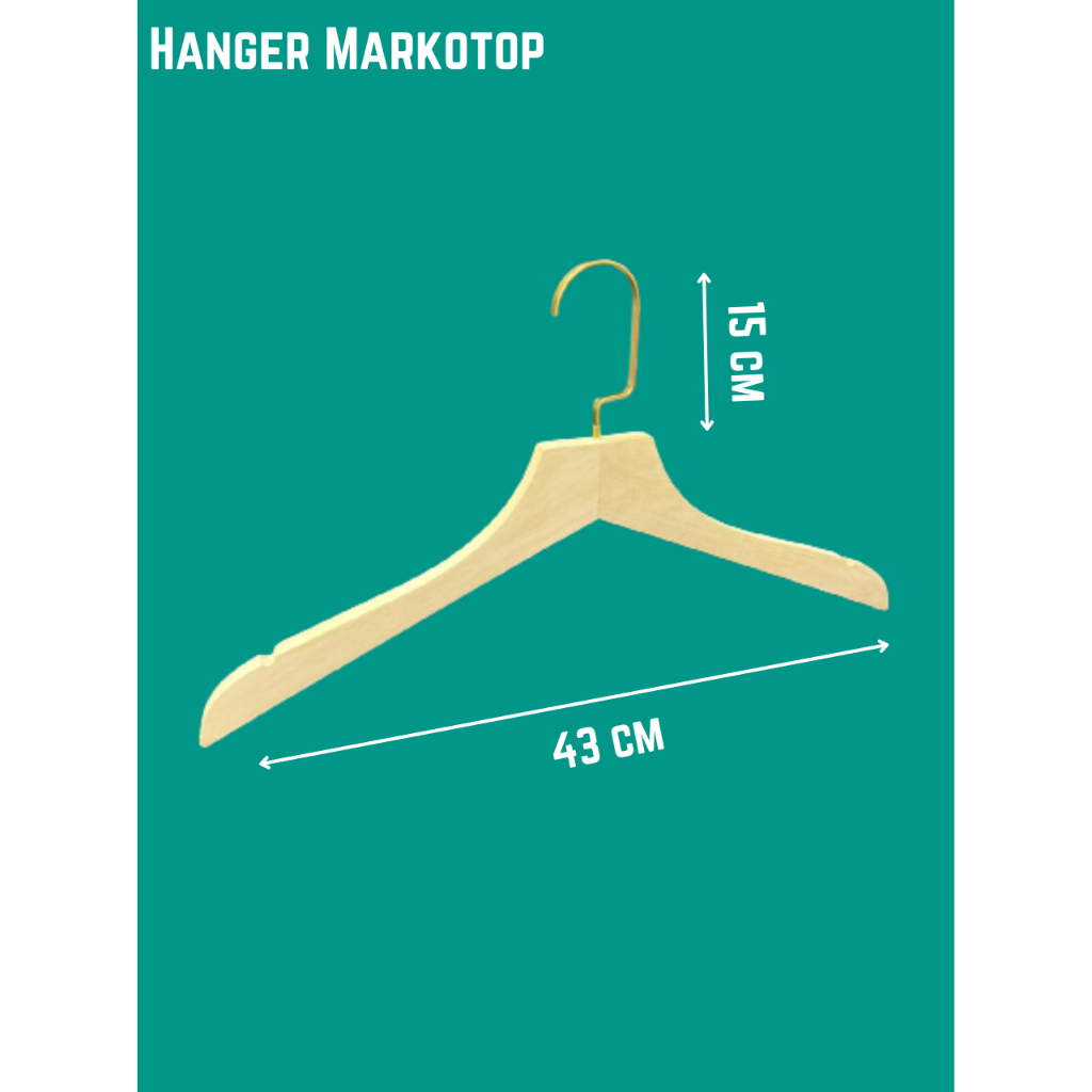 Hanger Kayu Cantelan Hook Gold Emas 494 Murah Gantungan Baju Korea Hanger Kayu Natural Hanger Distro