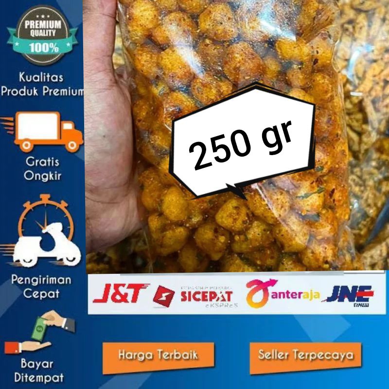 

Cimol kering pedas daun jeruk 250gr cemilan cimol daun jeruk