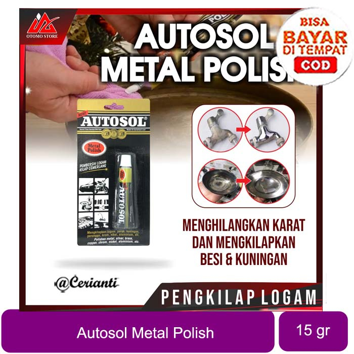 [BUAT LOGAM KILAT CEMERLANG] Autosol Metal Polish 15 gr