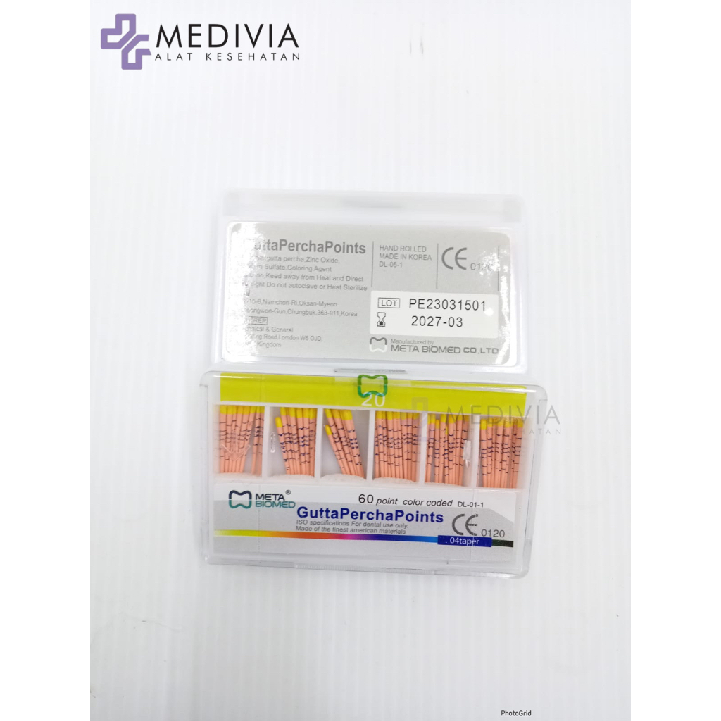 Gutta percha points protaper metabiomed taper 06 6% 04 4% 25.06 20.06 25.04