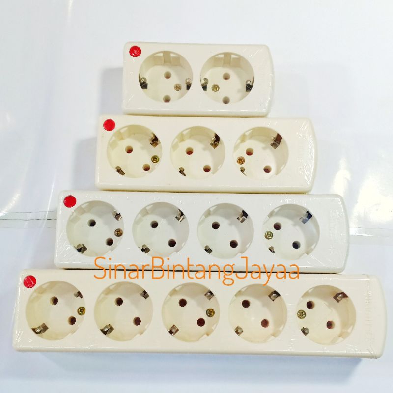 BRIGHT-G STOP KONTAK 4LUBANG ,5LUBANG (TANPA KABEL) / STOP KONTAK BRIGHT-G 4 , 5 LUBANG ( tanpa kabe