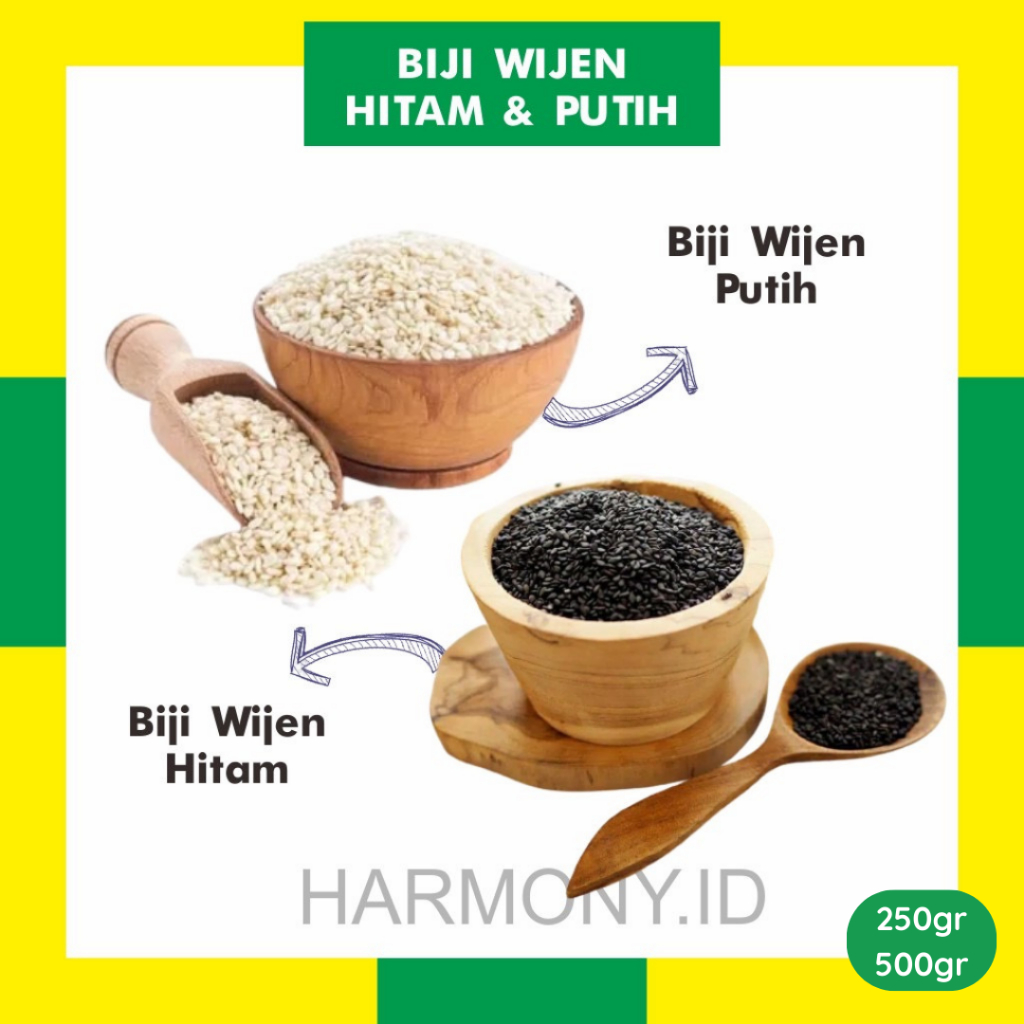 

Biji Wijen Hitam Biji Wijen Putih 100gr - 1kg Biji Wijen Sesame seed organic