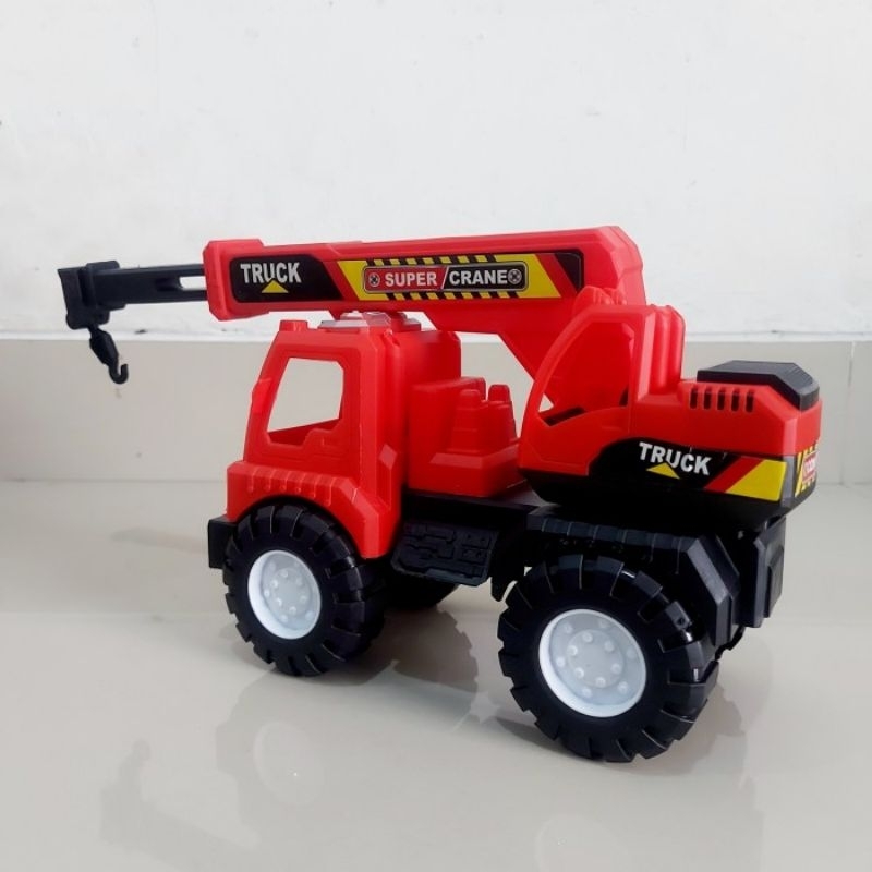 Mainan Mobil Truck Crane Konstruksi - Miniatur Mobilan Truk Alat Berat Kontruksi Anak Laki Cowok