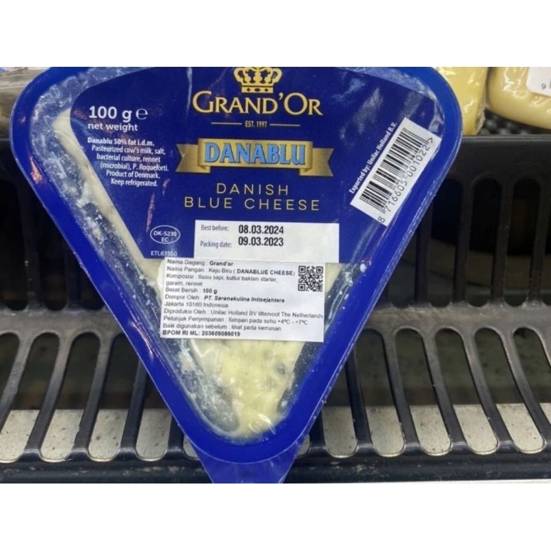 

Grand Or Danablu Blue Cheese | keju Blue Cheese 100 g