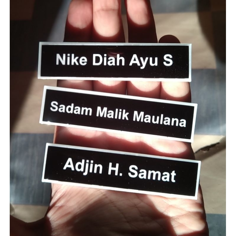 

Name Tag | Nama Dada | Akrilik Kuningan Peniti | Magnet