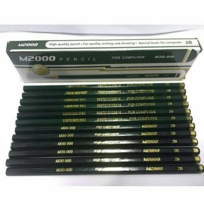 

PENSIL 2B M2B-900 12 Pcs / 1 LUSIN / 1 BOX PENCIL MURAH