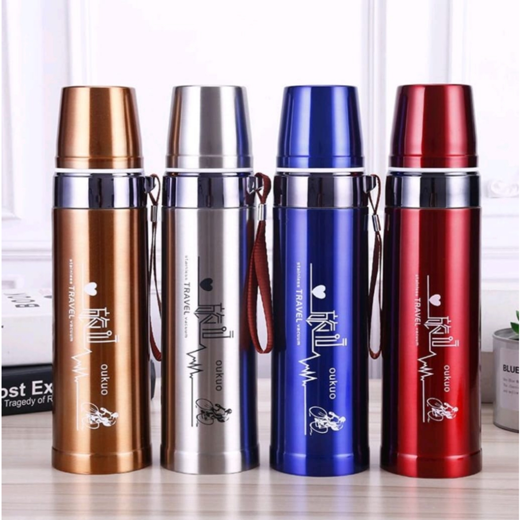 Termos-Tumbler Travel 750ML Vacuum Flask Stainless Steel-Botol Air Minum Tahan Panas&amp;Dingin Bahan Berkualitas Model Travel