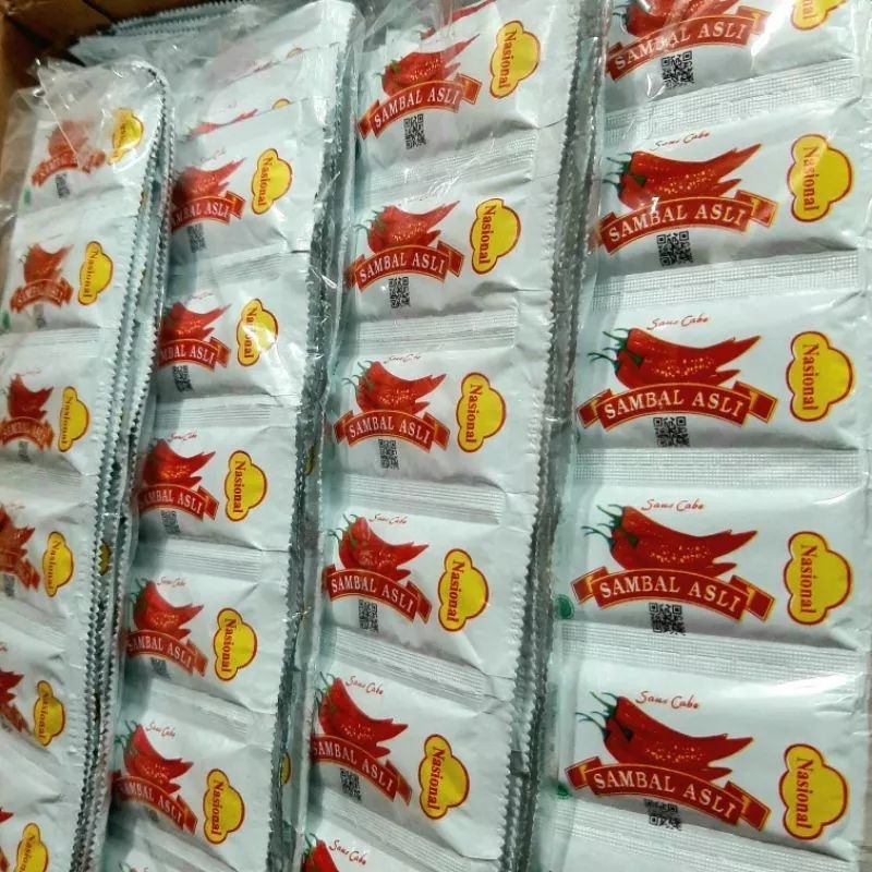 

Saus sambel asli cap nasional kemasan sachet