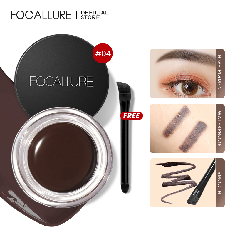 FOCALLURE Eyebrow Cream Waterproof Eyebrow Gel Eyeliner Pensil Alis Sikat Alis Tahan Air Tahan Lama Tahan Lama FA23