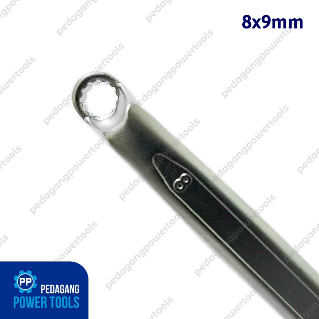 MOLLAR Kunci Ring 8 x 9 mm Bengkok Tahanan Tutup Stel Klep Motor 8x9