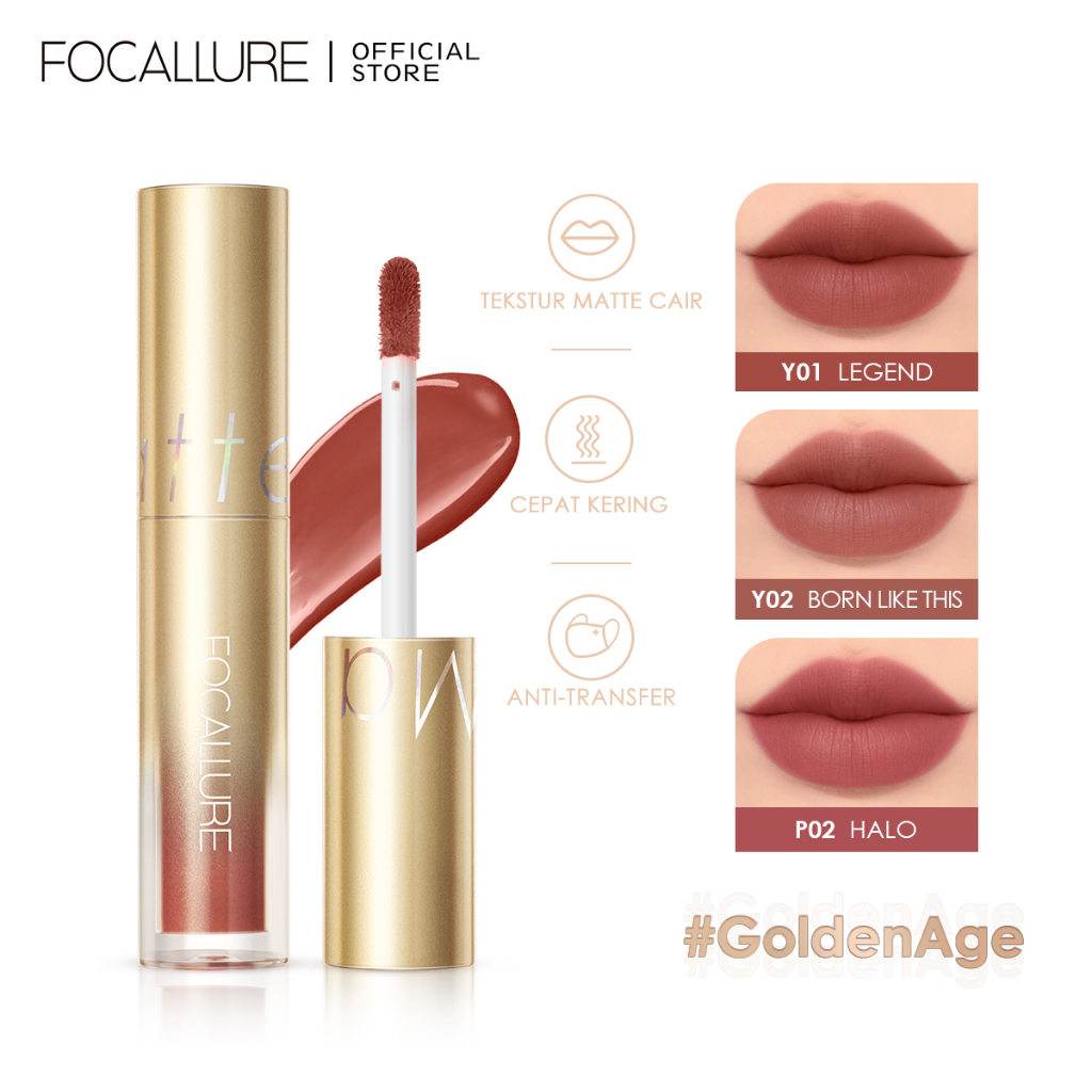 FOCALLURE Waterproof Matte Lipstick &amp; Velvet Air Mist Lasting Lip Cream Lip Cosmetics