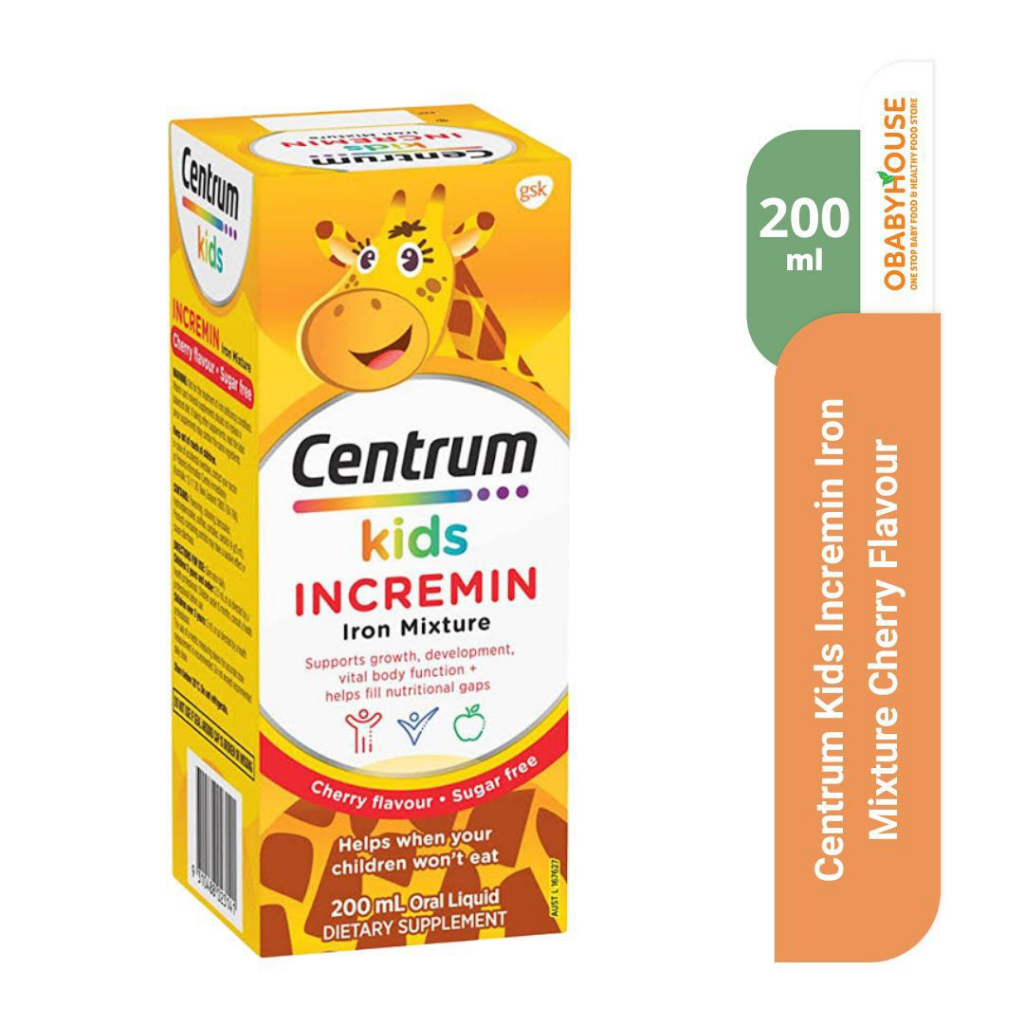 Centrum Kids Incremin Iron Mixture Cherry Flavour 200 ml