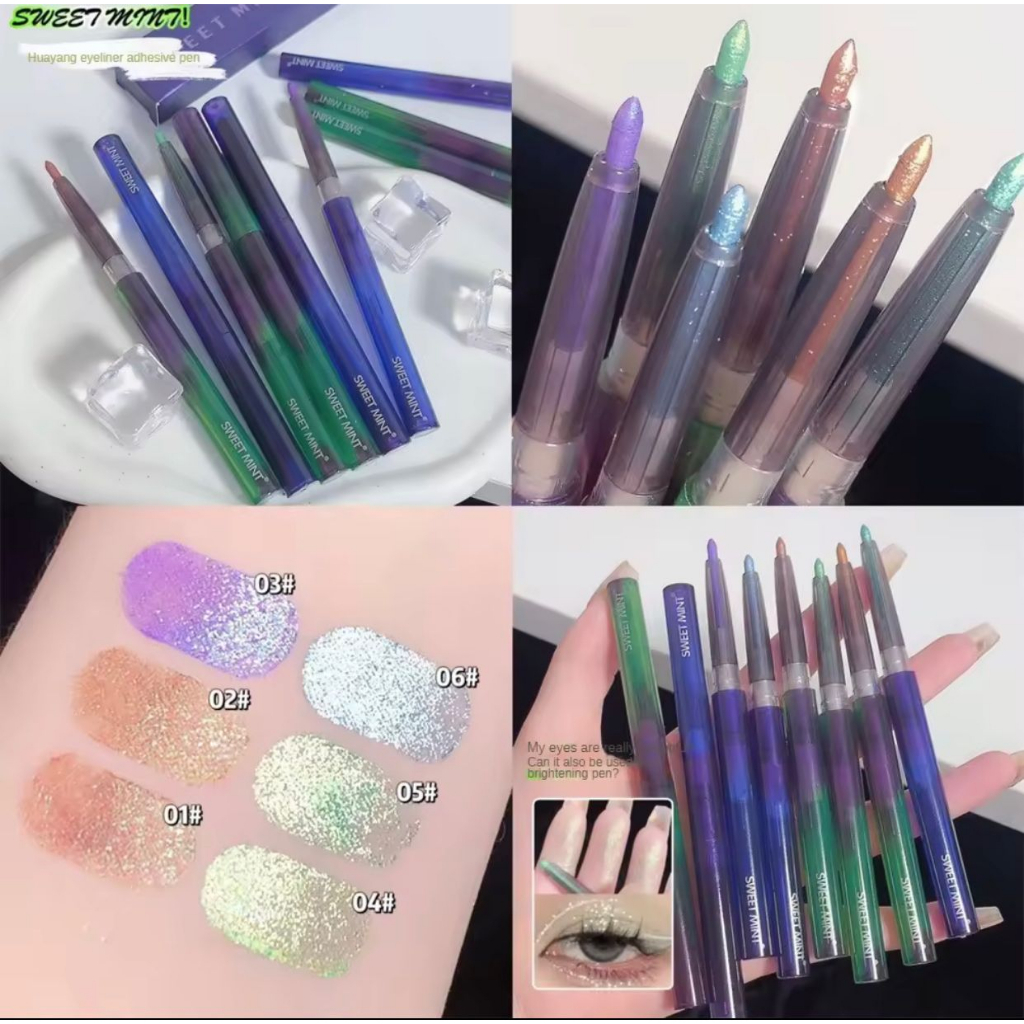 RCS - NEW ~ Sweet mint Eyeshadow pensil perona mata glitter shimmer eyeshadow pensil shimmer