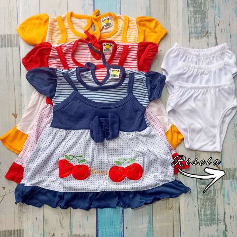 Dress Bayi Perempuan 2-24 Bulan Motif Cantik dan Lucu