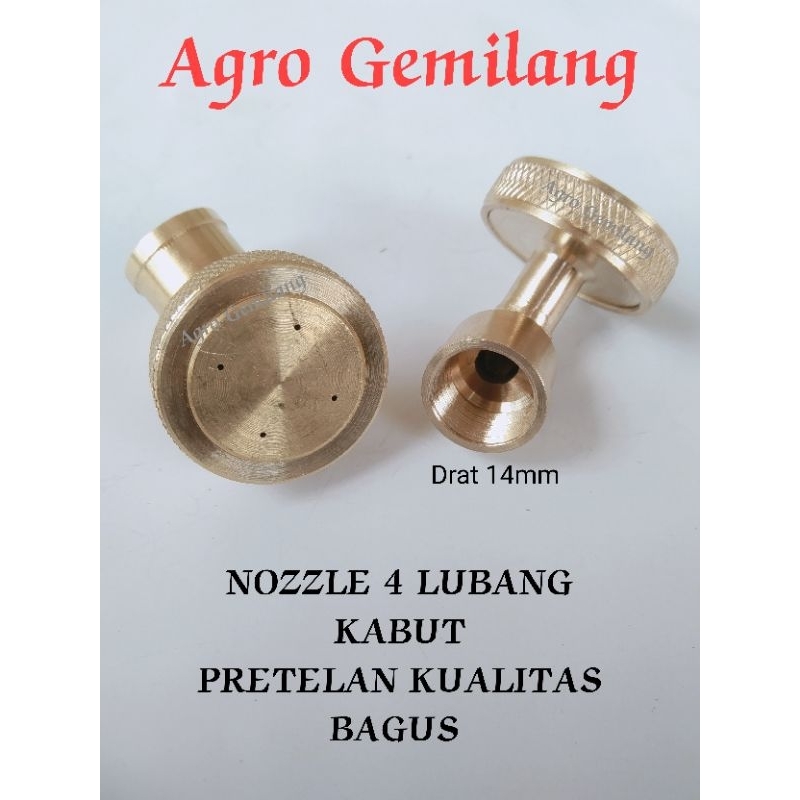 Nosel spuyer kabut lubang 4 gepak sepuyer tengki semprot kabut lobang 4 nosel 4 lubang kabut spuyer 