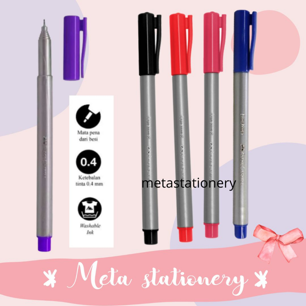 

Drawing Pen Marker Fineliner Clip 0.4mm Faber Castell (1pc)