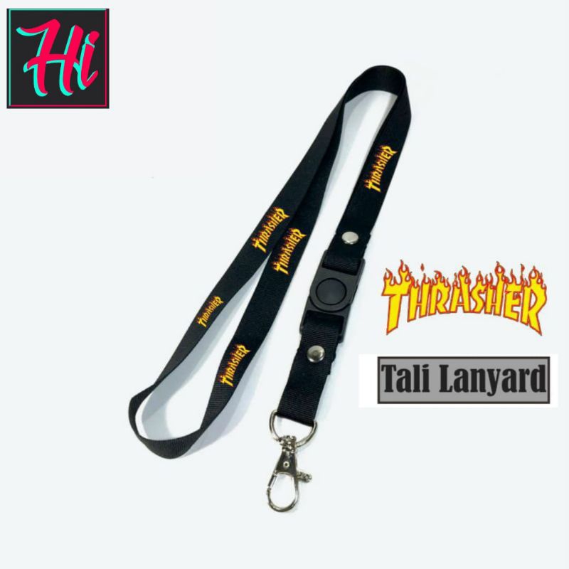 

lanyard THRASHER tali lanyard DISTRO gantungan kunci name tag id card kartu nama / tali lanyard gantungan leher fullprint