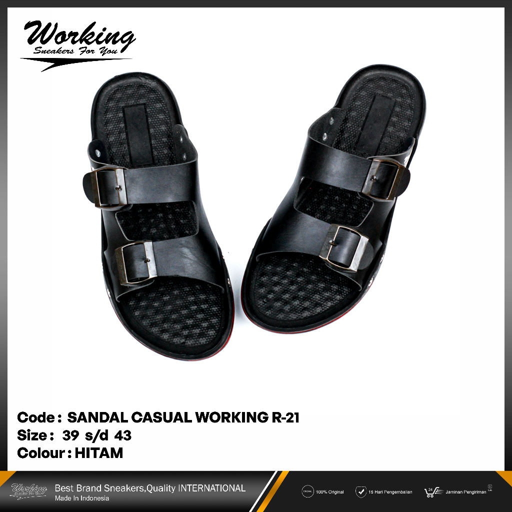 Sandal Pria Kasual Working R-21 Size 39-43