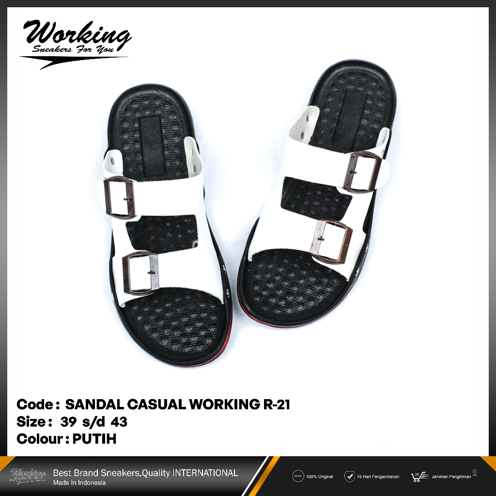 Sandal Pria Kasual Working R-21 Size 39-43