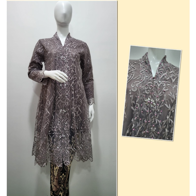 Permata Olshop / Kebaya Floy Tunik Busui Payet Modern / Kebaya Wisuda / Kebaya Kurung / Kebaya Modern / Kebaya Busui