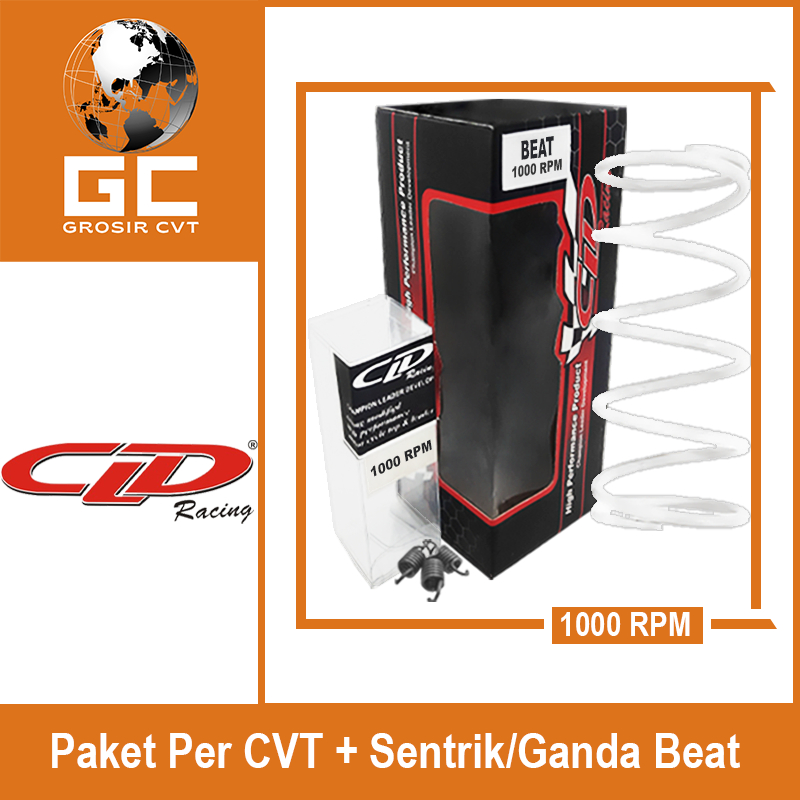 Paket Per CVT Sentrik Ganda Racing Honda Beat Vario Scoopy PCX Genio Deluxe Spacy CLD 1000/1500 RPM