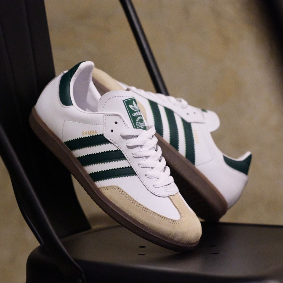 Adidas Samba OG White Green Sol Gum / Sneakers Pria Original / Adidas Samba Original