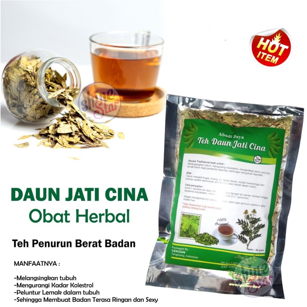 LANGSING ALAMI !!! Teh Daun Jati Cina - Teh Peluntur Lemak / Teh hijau / Teh Herbal /Teh Pelangsing